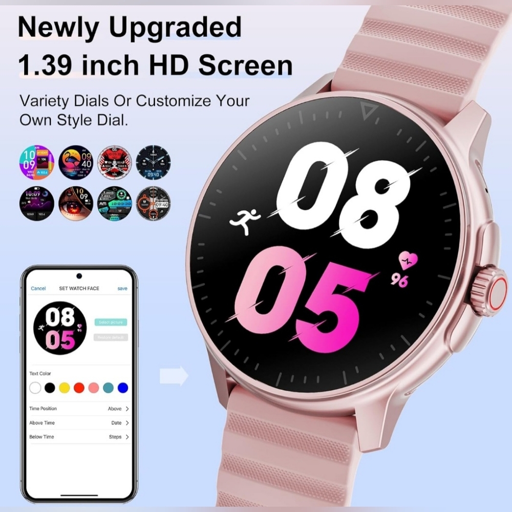 Smart Watch for Men Women Answer/Make Calls, 1.39''Touch Screen Fitness Tracker - Picture 2 of 7